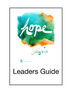Leaders Guide - Houston Project