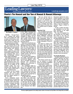 Peoria`s Tim Howard and Son Tom of Howard & Howard Attorneys