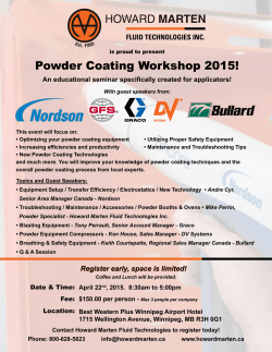 Powder Coating Workshop 2015!