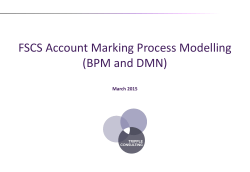 FSCS Account Marking Process Modelling (BPM
