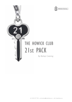 Howick Club 21st Pack â Click here to