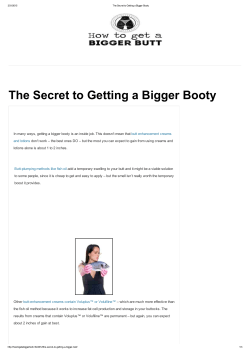 The Secret to Getting a Bigger Booty
