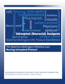 WW Palliative Care Nursing Intraspinal Protocol
