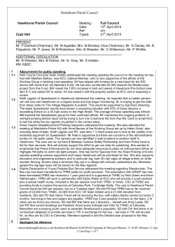 Hawkhurst Parish Council Minutes 13 Apr 2015