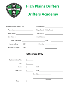 HPD Academy Form - High Plains Drifters Soccer Club