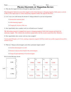 Physics Electricity & Magnetism Review