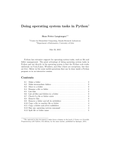 Doing operating system tasks in Python