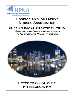2015 HPNA Clinical Practice Forum Brochure