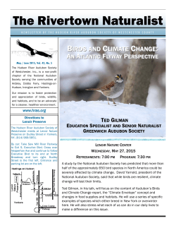 May/June Newsletter - Hudson River Audubon Society of Westchester