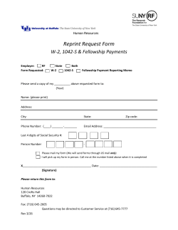 W2 Request Form - University at Buffalo Human Resources
