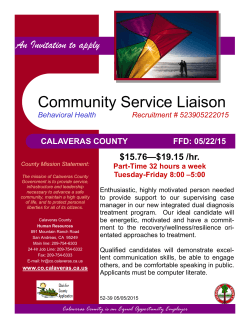 Community Service Liaison - Calaveras Human Resources