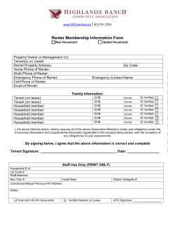Renter Information/Consent to Tenant Form
