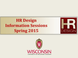 Introduction and Update on HR Design