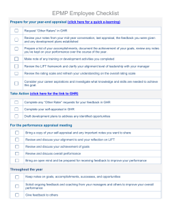 EPMP Employee Checklist
