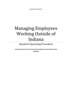 Managing Employees Working Outside of Indiana