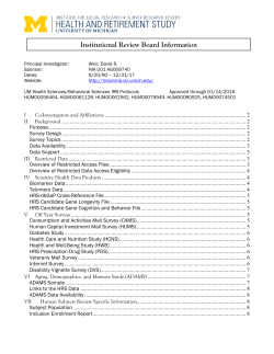 Institutional Review Board Information