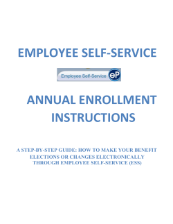 Employee Self Service Annual Enrollment Instructions