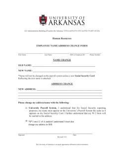 Human ResourceV - University of Arkansas