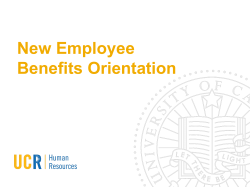 New Employee Benefits Orientation Presentation