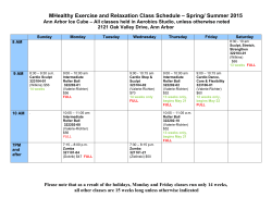 Current Class Schedule