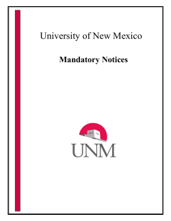 UNM Mandatory Notices - Human Resources
