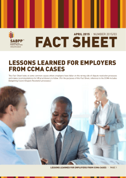 lessons learned for employers from ccma cases