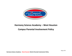 Harmony Science Academy â West Houston Campus Parental