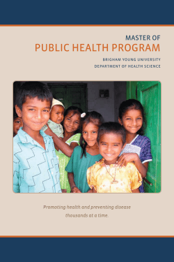 MPH Program Brochure - BYU health science