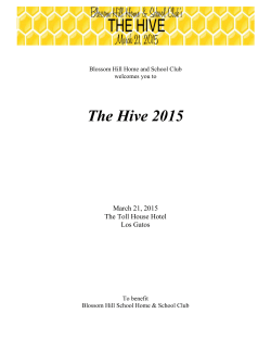 The Hive 2015 - Blossom Hill Home and School Club