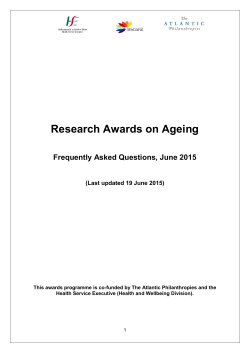 Ageing Research Awards ( - 267 KB)