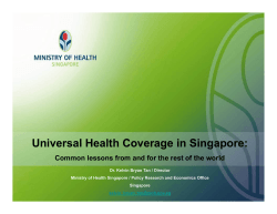 Universal Health Coverage in Singapore: Common lessons from