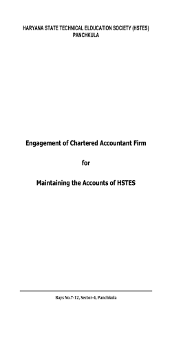 Engagement of Chartered Accountant Firm for Maintaining