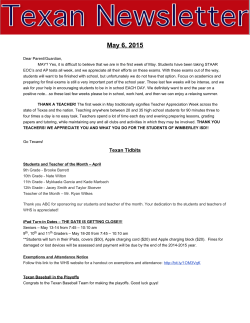 HS Newsletter May 6_ 2015