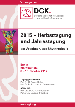 PDF-Vorprogramm - Herbsttagung und Jahrestagung: der