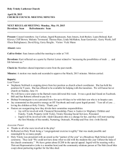 Church Council Minutes April 2015