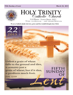 March 22, 2015 - Holy Trinity Catholic Church
