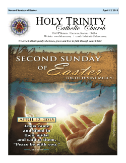 April 12, 2015 - Holy Trinity Catholic Church