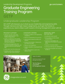 Graduate Engineering Training Program GETP