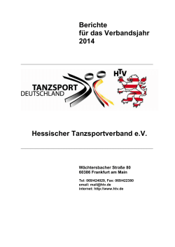 Berichtsheft - Hessischer Tanzsportverband eV âº HTV