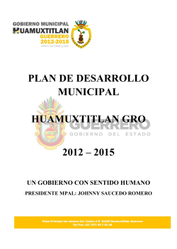 Plan de desarrollo Municipal HUAMUXITLAN 2015