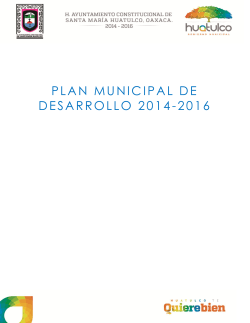 PLAN MUNICIPAL DE DESARROLLO 2014-2016
