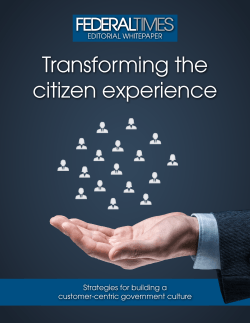 Transforming the citizen experience