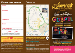 Come and Sing Gospel leaflet [screen]