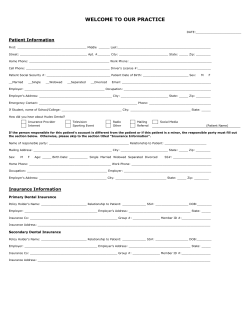 Patient Health History Form