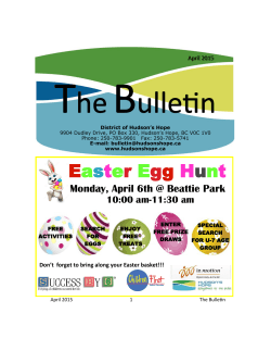 Easter Egg Hunt - District of Hudson`s Hope