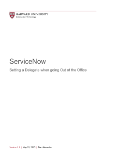 Configuring a Delegate in ServiceNow