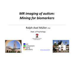 MR imaging in autism: Mining for biomarkers