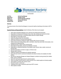 Animal Care Manager - Humane Society of the Tennessee Valley