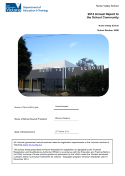 2014 Annual Report to the School Community