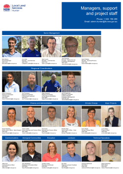 Managers, support and project staff